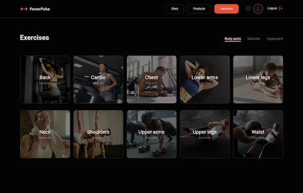 PowerPulse main page